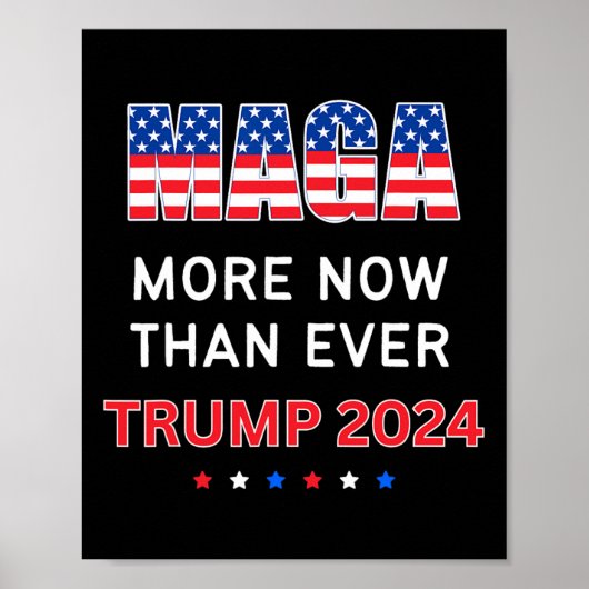 Maga jetzt als je Trump für Präsident 2024 Poster (Vorne)