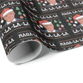 Maga La La La Funny Trump Ugly Weihnachten Geschenkpapier (Rolleneckpunkt)
