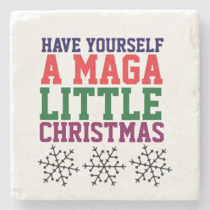 MAGA LITTLE CHRISTMAS TRUMP STONE UNTERSETZER