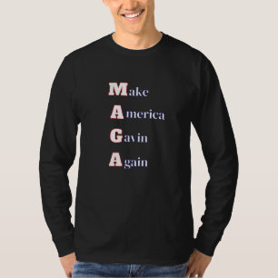 MAGA Make America Gavin Again Lustige Parodie T-Shirt