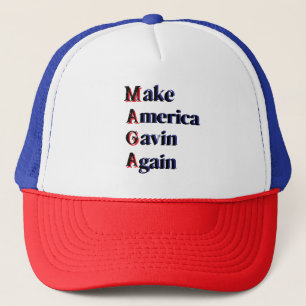 MAGA Make America Gavin Again Lustige Parodie Truckerkappe
