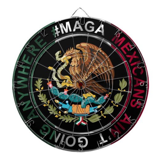 MAGA Mexikaner gehen nirgendwo hin Dartscheibe (vorne)