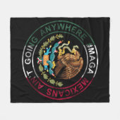 MAGA Mexikaner gehen nirgendwo hin Fleecedecke (Vorderseite (Horizontal))