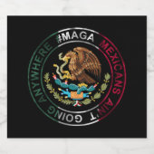 MAGA Mexikaner gehen nirgendwo hin Schaumweinetikett (Einzelnes Label)