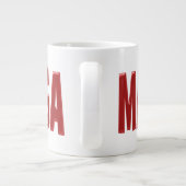 MAGA mit rotem Halbtext Jumbo-Tasse (Rückseite)