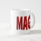 MAGA mit rotem Halbtext Jumbo-Tasse (Vorderseite Rechts)