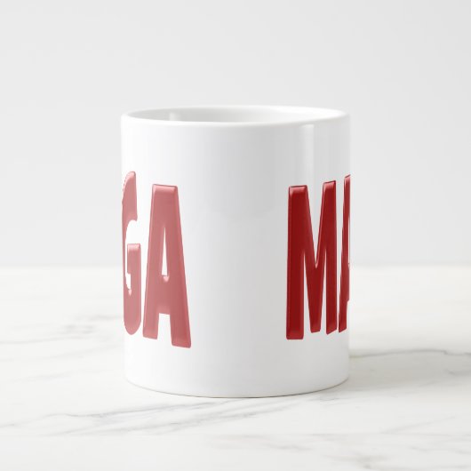 MAGA mit rotem Halbtext Jumbo-Tasse (Vorderseite)