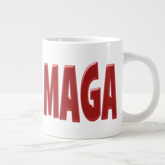 MAGA mit rotem Halbtext Jumbo-Tasse (Rechts)