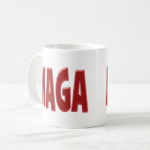 MAGA mit rotem Halbtext Tasse (Vorderseite Links)