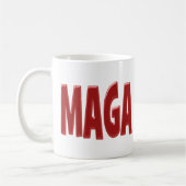 MAGA mit rotem Halbtext Tasse (Links)