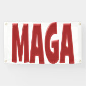 MAGA mit rotem Text Banner (Horizontal)