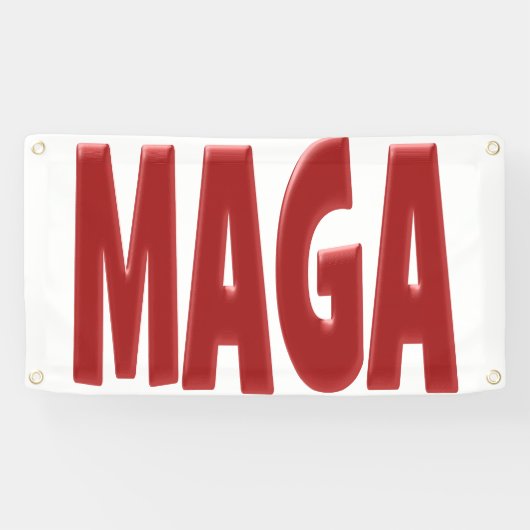MAGA mit rotem Text Banner (Horizontal)