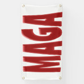 MAGA mit rotem Text Banner (Vertikal)