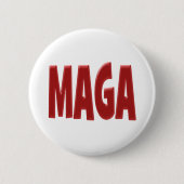 MAGA mit rotem Text Button (Vorderseite)