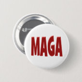 MAGA mit rotem Text Button (Vorne & Hinten)