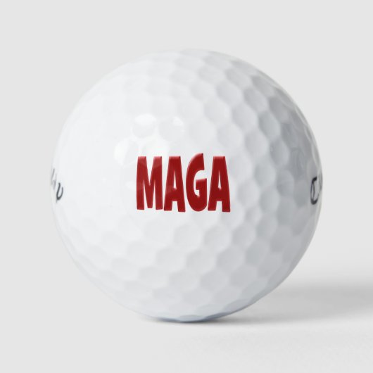 MAGA mit rotem Text - Golfbälle (Vorderseite)