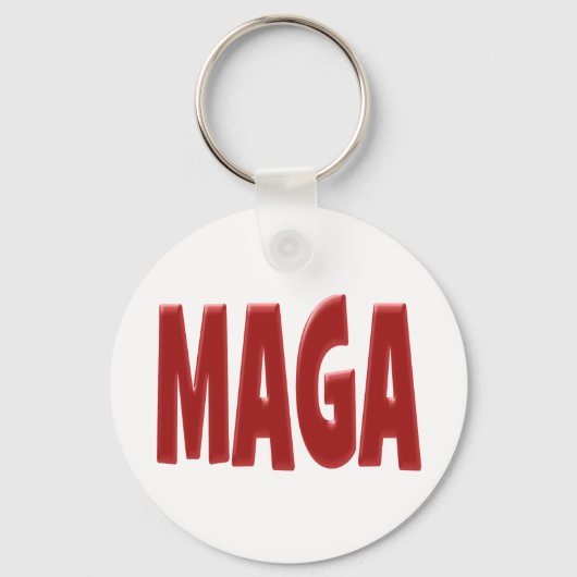 MAGA mit rotem Text Schlüsselanhänger (Rückseite)
