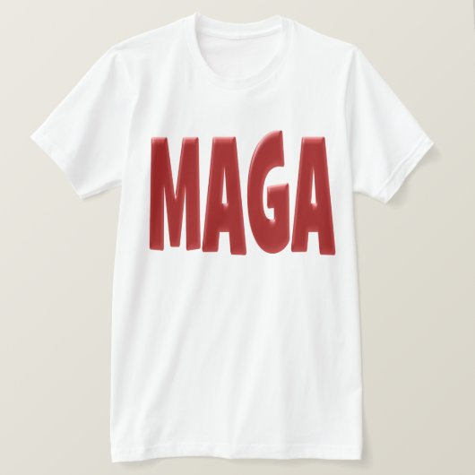 MAGA mit rotem Text T-Shirt (Design vorne)