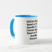 MAGA-Moral gegen liberale Moral Tasse (Vorderseite Links)