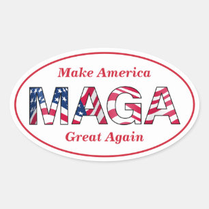 MAGA Oval Stickers