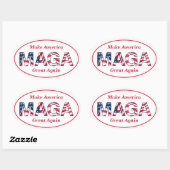 MAGA Oval Stickers (Blatt)