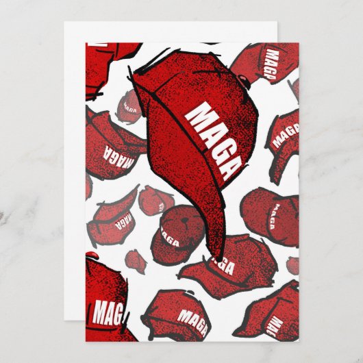 MAGA-PARTY-Karte Einladung (Vorne/Hinten)