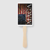 MAGA Patriot American Flag Fächer (Rückseite)
