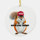 MAGA Peanut the Eichhörnchen Nuts für Trump Keramik Ornament (Vorne)