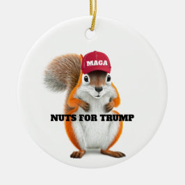 MAGA Peanut the Eichhörnchen Nuts für Trump Keramik Ornament
