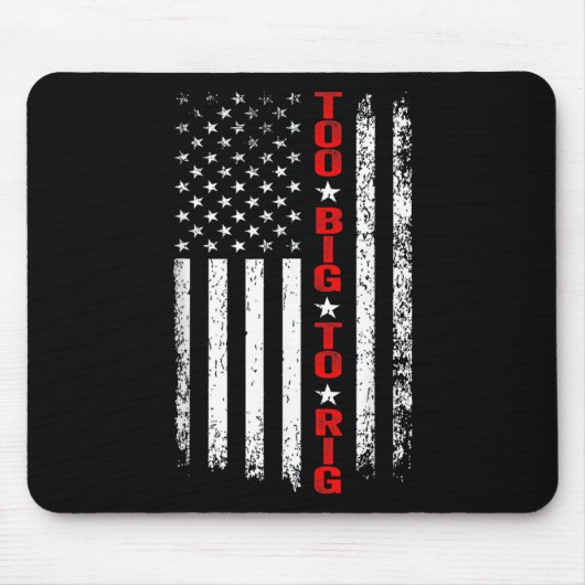 Maga Präsident Ever 2024. Maga zu groß für Rig 202 Mousepad (Vorne)