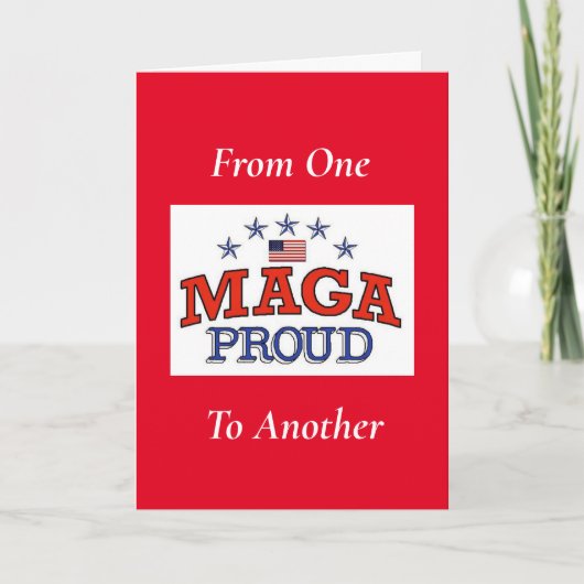 MAGA Proud Blank Grußkarte Dankeskarte (Vorderseite)