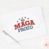 MAGA Proud Ovaler Aufkleber (Umschlag)