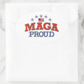 MAGA Proud Ovaler Aufkleber (Tasche)
