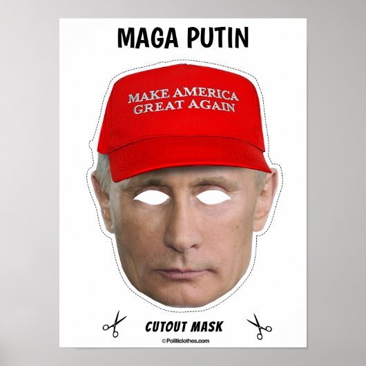 MAGA PUTIN Halloween-Maske Poster (Vorne)