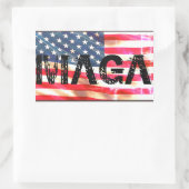 MAGA RECHTECKIGER AUFKLEBER (Tasche)