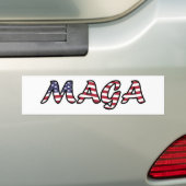 MAGA roter weißer und blauer USA-Flaggen-Text Autoaufkleber (Auf Auto)