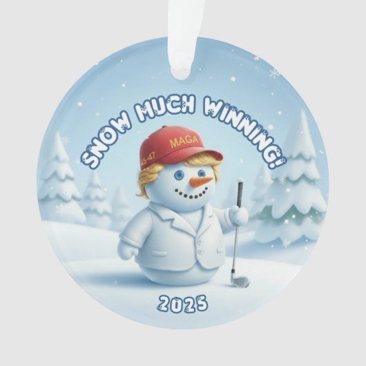MAGA Snowman Trump Ornament - Patriotic Ornament (Vorderseite)