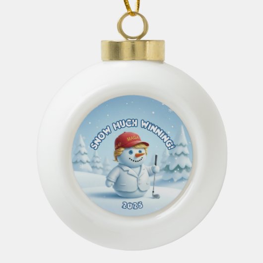MAGA Snowman Trump Ornament - Patriotic Ornament (Vorderseite)