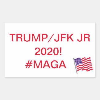 MAGA! STIMME FÜR TRUMP/JFK JR 2020! RECHTECKIGER AUFKLEBER