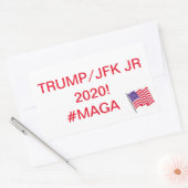 MAGA! STIMME FÜR TRUMP/JFK JR 2020! RECHTECKIGER AUFKLEBER (Umschlag)