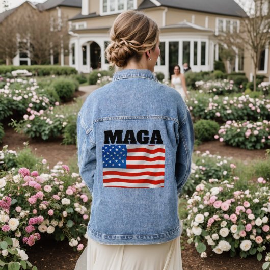 MAGA TRUMP DENIM JACKET JEANSJACKE (Hochzeit Rückseite)
