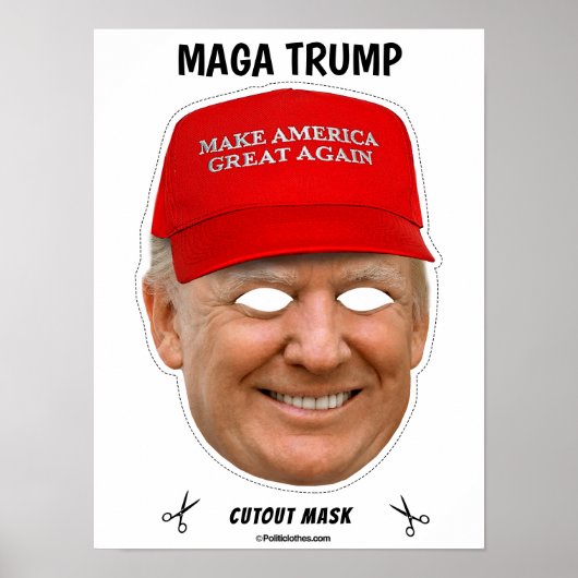 MAGA TRUMP Halloween-Maske Poster (Vorne)