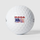 MAGA-US Flagge Golfball (Vorderseite)