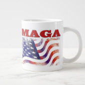 MAGA-US Flagge mit halbem Text Jumbo-Tasse (Rechts)
