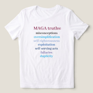 MAGA-Wahrheiten anti-MAGA-Botschaft Tri-Blend Shirt