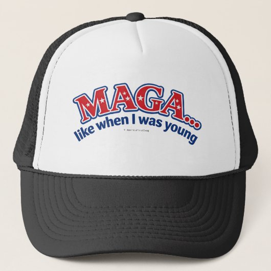 MAGA … wie damals, als ich jung war - Truckerkappe (Vorderseite)