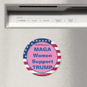 MAGA Women Support TRUMP Pink Patriotic Magnet (In Situ (Geschirrspüler))