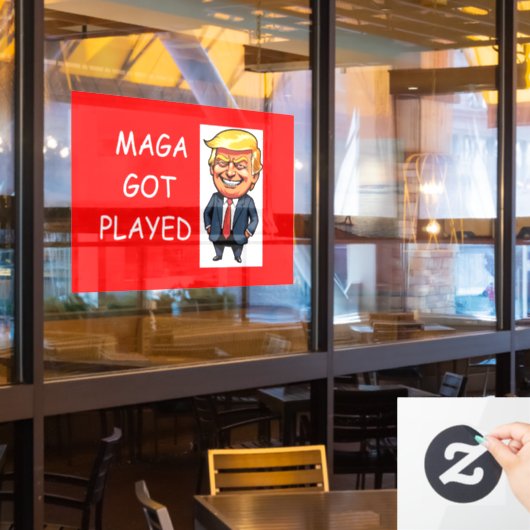 MAGA wurde verarscht Fensteraufkleber (Restaurantfenster)