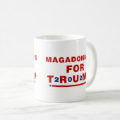 Magadonianer für Trump 2024 Red Blue Star Kaffeetasse (VorderseiteRechts)