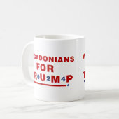 Magadonianer für Trump 2024 Red Blue Star Kaffeetasse (Vorderseite Links)